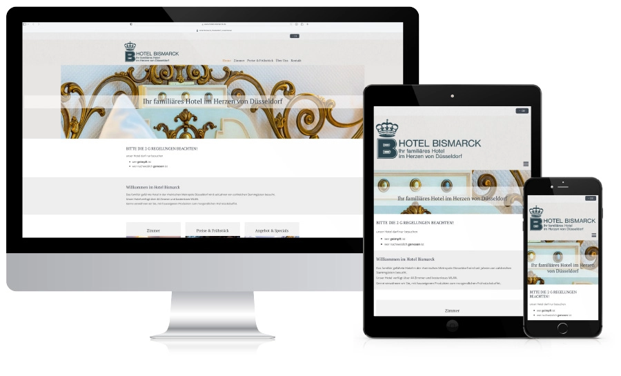 Website Hotel Bismark Referenz